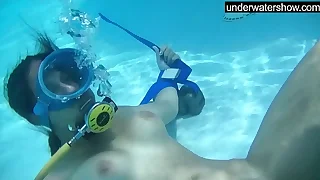 Candy beast licked underwater